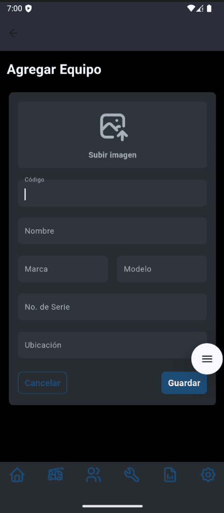 Agregar equipo